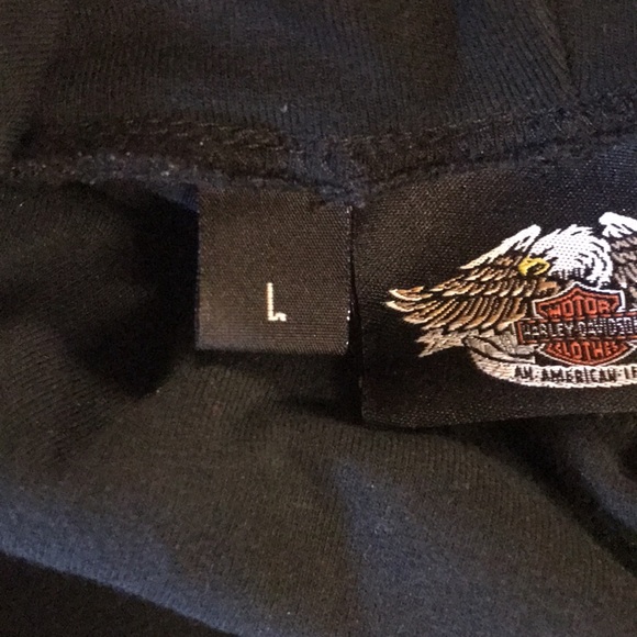 Harley Davidson women’s black studded turtleneck long sleeve size L cycle queen - Picture 12 of 12